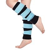 Moon Wood Womens Leg Warmers 80s Juniors Neon Ribbed Knitted Long Socks for 80s Eighty's Party Sport