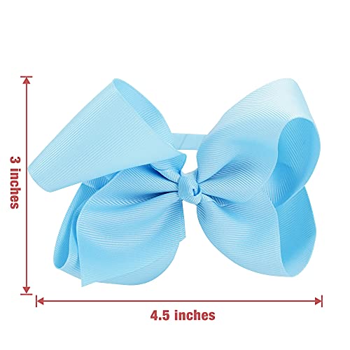 Meedee Baby Blue Headband For Girls Teens Big Bow Fashion Grosgrain Ribbon Headbands Hair Accessories Bows For Girls Toddler Teens Kids Holiday Dress Decoration Makeup Cosplay Party Headwear Handmade #TOP3