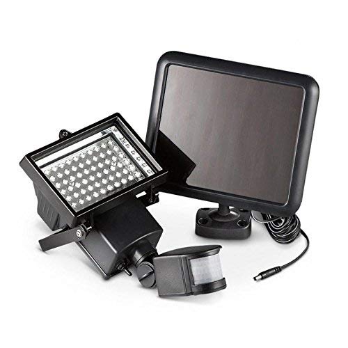 Lámpara solar con 60 LED YUNRUX, foco AuBen, foco solar con detector de movimiento, lámpara de pared, bajo consumo de energía, resistente al agua, sensor de luz para jardín, techo, patio, pasillo