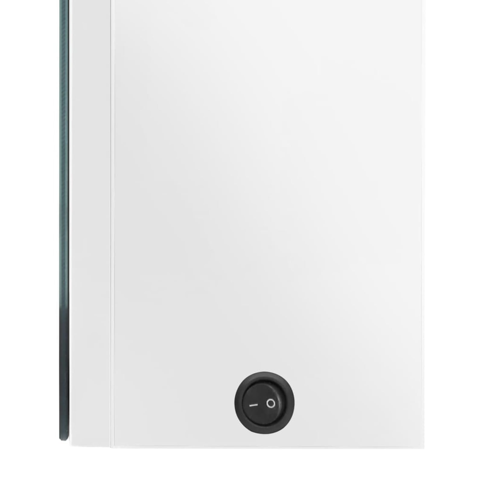 ATOMSTACK MAKER Spiegelschrank Bad 80x12x68 cm, glänzendes Weiß, mit 2 Türen, 3 Böden & berührungslosem EIN/Aus-Schalter – energiesparende Beleuchtung für Make-up, Rasur & Pflege