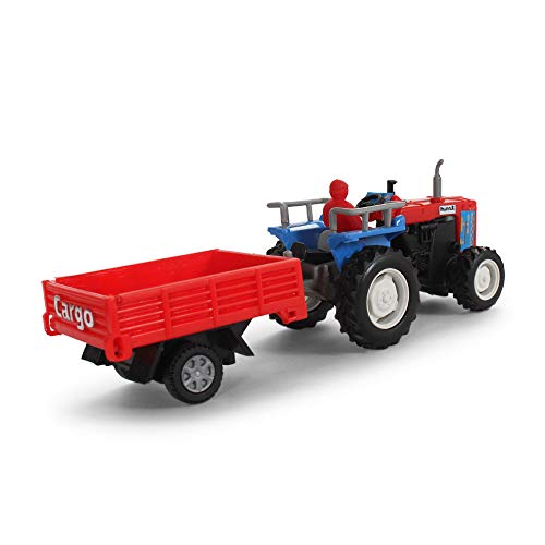 Image of Centy Toys Plastic Indian Passenger Train with Coaches & Railway Track, Pack of 19, Multicolour & Centy Trolley Tractor (Colors May Vary)