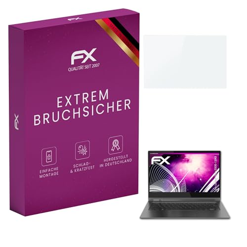 atFoliX Glasfolie kompatibel mit Lenovo Yoga C930-13IKB Displayfolie, 9H Hybrid-Glass FX Schutzpanzer Folie