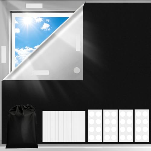Newthinking Blackout Blinds Stick On 300X145CM Portable Black Out Blinds
