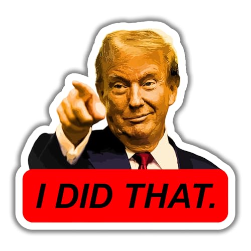 Azquest Donald Trump I Did That 10-Pieces Sticker 2"x1.7" Vinyl Bumper Sticker Decal for Political Friends Car Truck Window Refrigerator Laptop Car Magnet and Any Smooth Surface