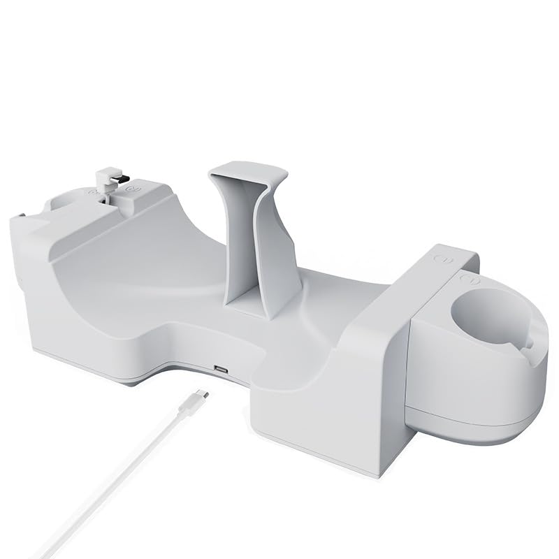 Station d'accueil VR pour Meta Quest 3,Station de Charge pour Casque VR et contrôleurs avec indicateur LED, Support de Stockage VR de Bureau/Mural