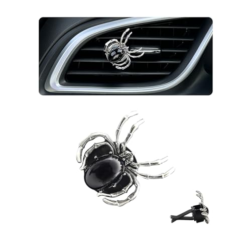 Image of ORIESSE Spider Air Vent Clip,Gothic Car Air Freshener,Black Car Decor for Teens Women,Refillable Essential Oils and Perfume Diffuser