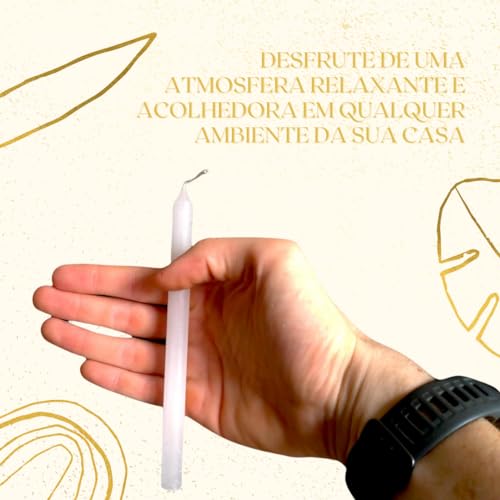 PACOTE COM 30 VELAS PALITO VOTIVA PARAFINA PURA - VELAS DE ALTA DURABILIDADE (AZUL CLARO)