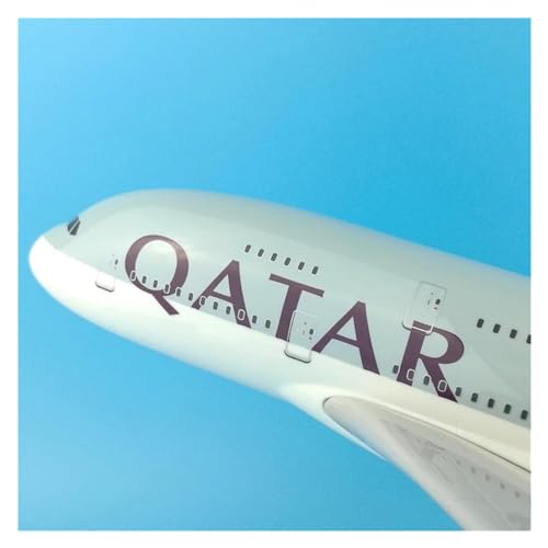 Modelo de avión de resina A380 vintage clásico con base de exhibición 5