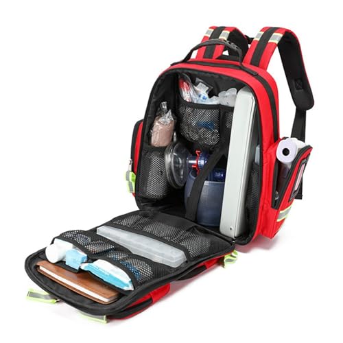 Bolsa de primeros auxilios impermeable con compartimentos para senderismo y rescate EMS 2