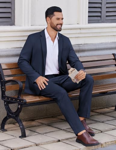 COOFANDY Men's Suits 2 Piece Classic Fit Casual Suits Sets Wedding Suits - Image 6