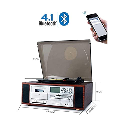 SXLCKJ Tourne-Disque Valise Tourne-Disque Bluetooth pour Enregistrement , Platine Vinyle à 3 Vitesses et Radio CD… - Les Beatles, Paul McCartney, John Lennon, RIngo Starr, George Harrison SXLCKJ Tourne-Disque Valise Tourne-Disque Bluetooth pour Enregistrement , Platine Vinyle à 3 Vitesses et Radio CD… – Image 3