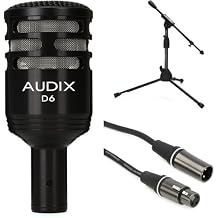 AUDIX D6 Kick Drum Mic Bundle with Stand and Cable