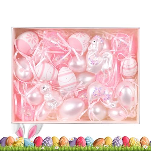 Juego de joyas de Pascua, decoración de vacaciones de huevo de Pascua, fiesta de festival, fiesta de primavera, adornos colgantes de huevo, rellenos para el hogar, iglesia, escuela, jardín, patio