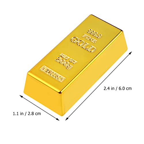 Toyvian 6 pcs simulação barras de ouro barras de ouro barras decorativas adereços adereços de ativid