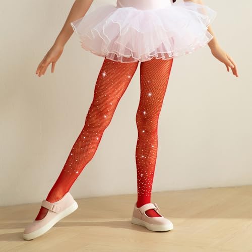 Glitter Red Toddler Girl Leggings Colorful Tights Toddler Girl