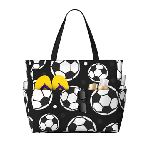 Grand sac de plage sac à bandoulière pour femme cabas de sport football pour l'été