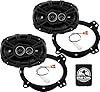 KICKER Speakers 6X9 inch for Toyota FJ Cruiser 2007-2014 Upgrade Kit - Pair of DS Series with Adapters and Harness, Car Audio Front Door Speaker DSC6930, 43DSC69304