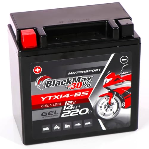 Blackmax YTX14-BS 12 V 14 Ah GEL Motorradbatterie