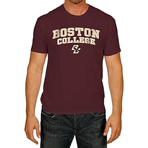 Campus Colors Boston College Eagles Adult Arch & Logo Game Day T-Shirt – Maroon, Small (Boston College Eagles – Red, Small)