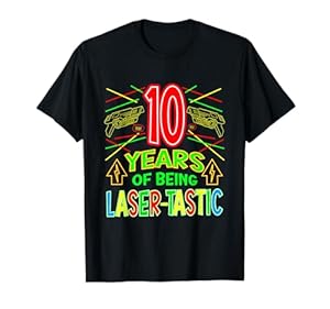 10 Jahre alt von Being Laser-Tastic 10. Geburtstag mit Lasertag T-Shirt