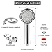 Handheld Shower Head with Hose High Pressure Spray Head against Low Pressure Supply, Chrome