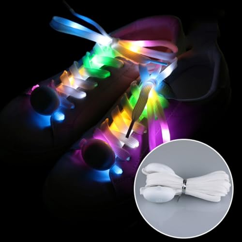 1 Par Cadarço Led Luminoso Para Tênis Sapato Patins Aniversário Balada Show Festa Presente Evento (M