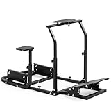 Hottoby G29 Racing Simulator Cockpit Fit for Logitech/Thrustmaster G25 G923 G920 Stability Upgrade and Multi-level Adjustment,No Handbrake,Pedals,Steering Wheel & Seat