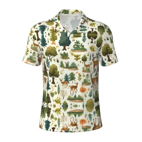 T-shirt polo respirant imprimé Wildlands anti-transpiration pour activités de plein air