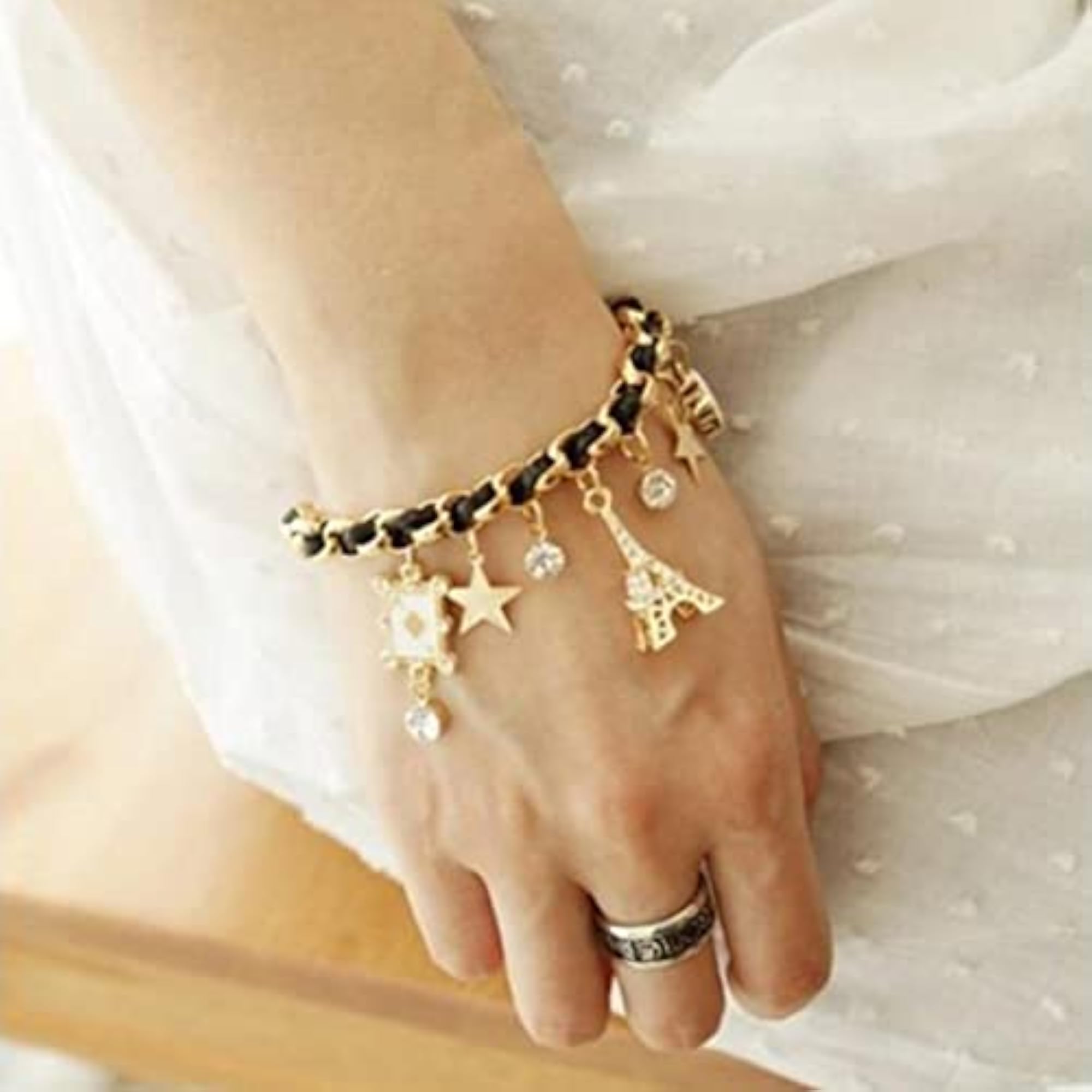 Eiffel Theme Charm Bracelet