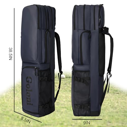 Goloni 4 Stick Field Hockey Bag,Backpack with Independent Shoe Pouch & Multiple Pockets, Fits All Field Hockey Gear