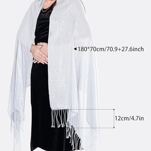 Women's Pashmina Shawls Wraps Scarf for Evening Dresses Bridal Bridesmaid Wedding Winter Large Warm Soft Silky Scarves3