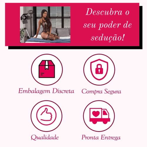 Lingerie Body Anita Luxo Feminino Rendado Baby Doll Sensual (Vermelho)