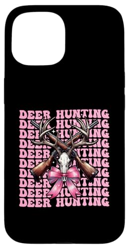 Deer Hunter Dekoband für Mädchen, Kokettenschleife, Rosa Hülle für iPhone 15