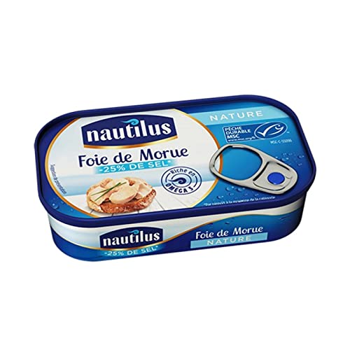 NAUTILUS - Foie De Morue Nature 120G - Lot De 4