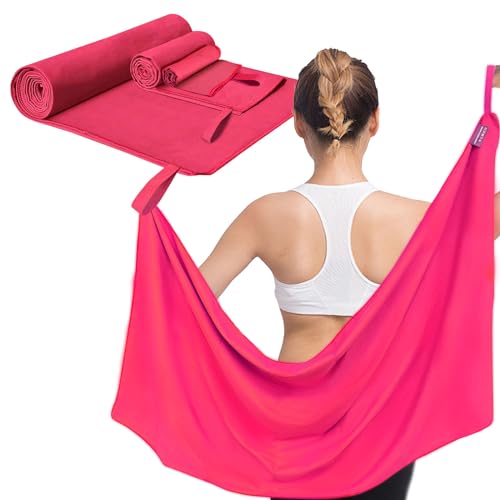 Recopilación de Toallas de playa que puedes comprar esta semana. 46 SAN KARA Toallas Deportivas de Microfibra (3 PCS) - Toallas Microfibra Secado Rápido, Ligeras para Viaje, Playa, Natación, Yoga y Gimnasio - Rosa