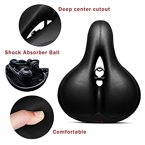 Aolander Bike Seat,Most Comfortable Bicycle Saddle With Dual Shock Absorbing Ball Cushion Padded Bicycle Saddle For Men Women (Black) #TOP2