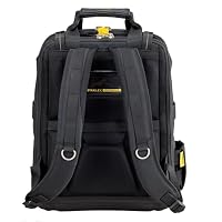 STANLEY FatMax Arbeitsrucksack (Werkzeugrucksack für die Baustelle & Werkstatt, praktische & übersichtliche Innenaufteilung, wasserdichter Kunststoffboden, gepolsterter Rücken) FMST1-80144 – Ansicht 2