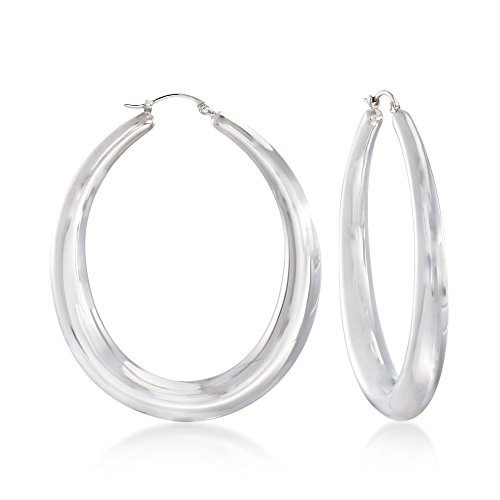 Ross-Simons Sterling Silver Large Oval Hoop Earrings