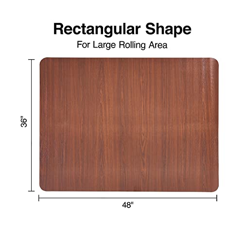 Myofficeinnovations 951074 36X48 Wood Veneer Chair Mat For Hard Floors,Cherry #TOP4