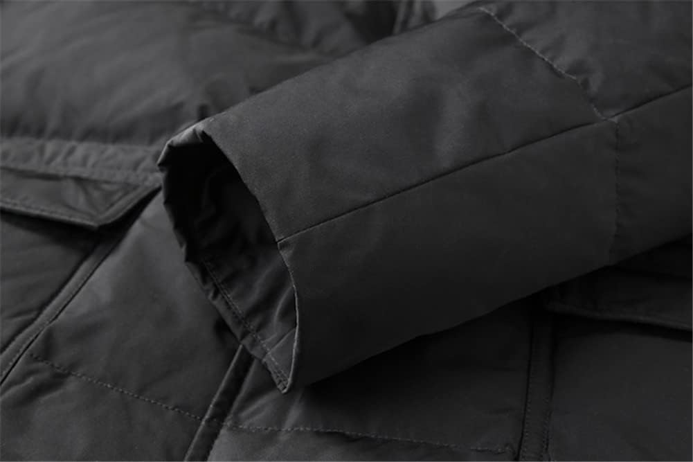 Youllyuu White Duck Down Long Men's Jackets Single Breasted Solid Autumn Winter Male Coats Plus Size