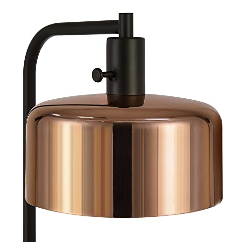 Cadmus 57" Tall Floor Lamp With Metal Shade In Blackened Bronze/Copper/Copper #TOP5