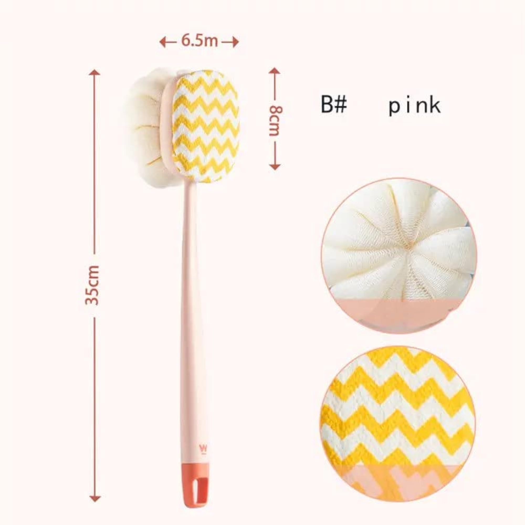 Shower Body Plastic Brush with Bristles and Loofah