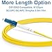 FLYPROFiber- LC/UPC to SC/APC Fiber Optic Internet Cable, OS2 0.5M/1.6ft Single Mode Fiber, Simplex, Length Option:0.5m-10m 9/125um OS1/OS2 Compatible Yellow LSZH OD-2.0mm 0.5M(1.6ft)