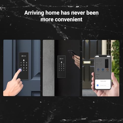 EZVIZ DL03 Smart Rim Lock - Bluetooth e Wi-Fi ativado, entrada sem chave de vários métodos, controle