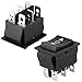 EEEkit Momentary Rocker Switch, DC12V 20A 6Pin DPDT (ON)/Off/(ON) Reverse Polarity Toggle Switch Double Pole Double Throw for Car Boat, 2Pcs