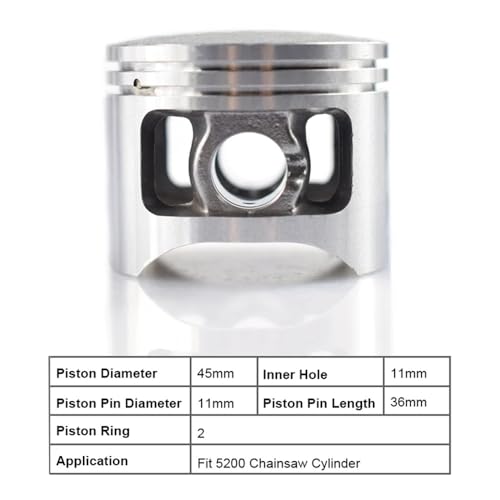 Kit piston 45.2mm 5800 pour tronçonneuse chinoise type Zenoah