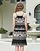 Arshiner Tween Girls Halter Neck Dress Boho Black A-line Swing Summer Sundress with Pockets 11-12 Years