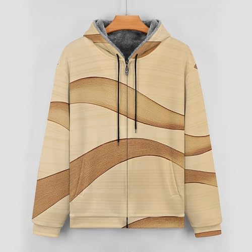 Sweats à capuche pour hommes doublés veste chaude zippée à manches longues