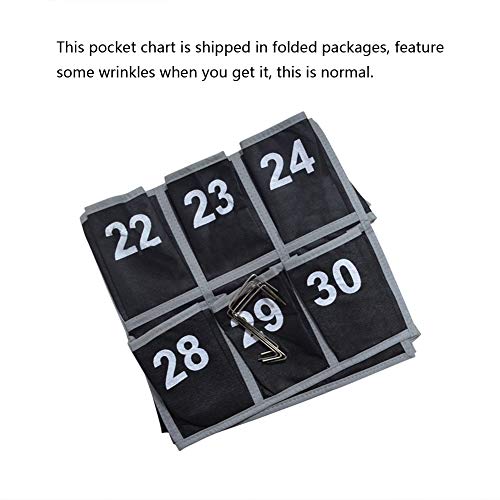 Eamay 30 Numbered Classroom Pocket Charts For Cell Phones And Calculators Holder Wall Door Mount Hanging Organizer #TOP5