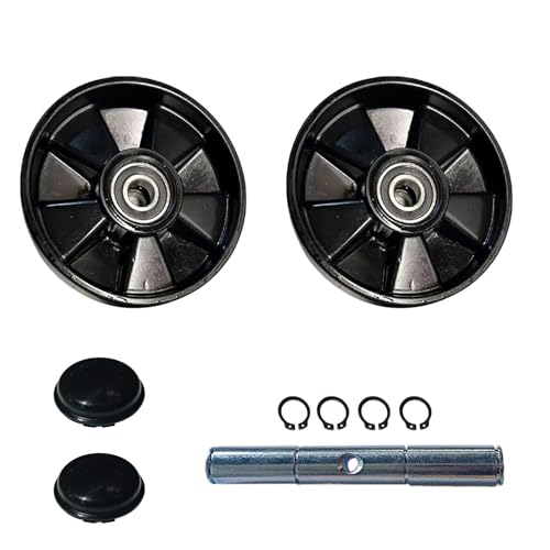 Image of APOLLOLIFT 7 inch x 2 inch Nylon Pallet Jack Steering Wheels Replacement, Heavy Duty Load Roller Wheels for Manual Pallet Truck,Black Nylon, Pair of 2